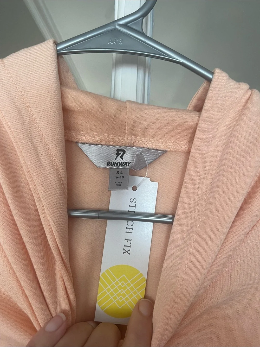 Peach Hooded Sweatshirt with 